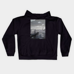 Gray Skies - Acrylic Painting Kids Hoodie